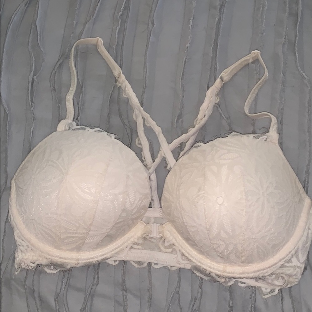Victoria’s Secret Pink White Lace Bra